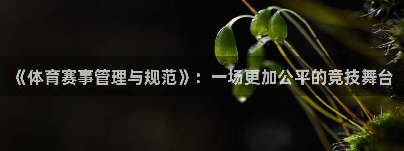 必一运动体育app：《体育赛事管理与规范》：一场更加公平的竞